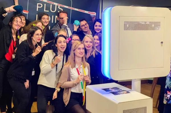 Photobooth en action dans un salon professionnel à Reims