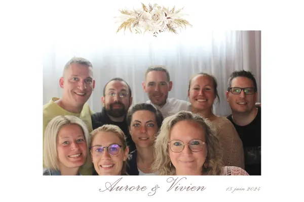 Template photobooth personnalisé mariage amies en photo