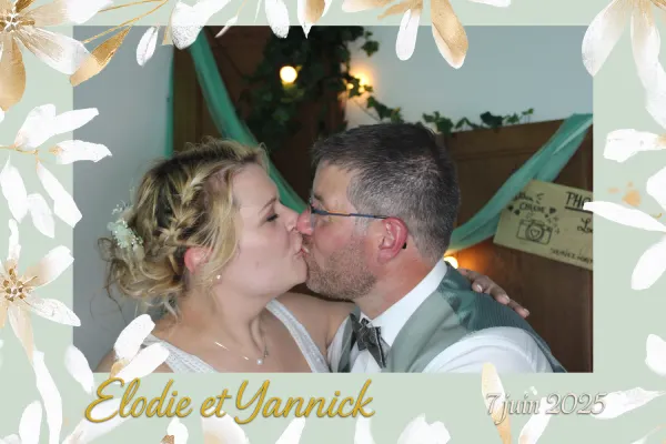Template photobooth personnalisé mariage couple en photo